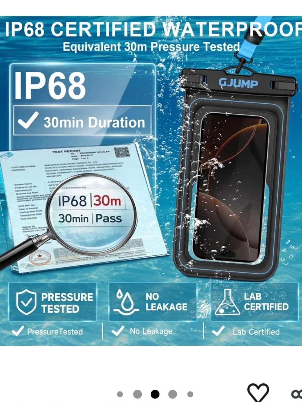 NIB GJUMP Floating Water Proof Phone Pouches